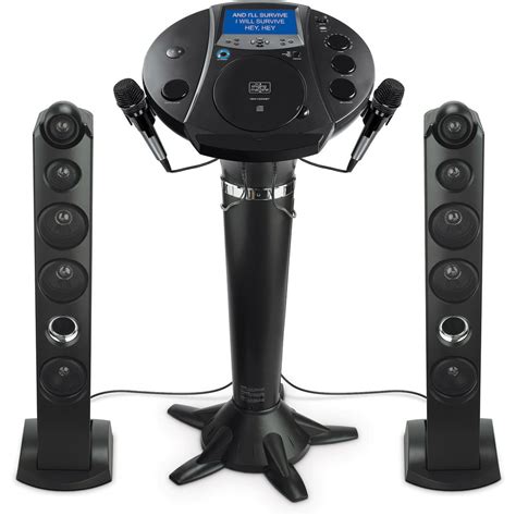 It comes with a Bluetooth audio streaming feature, built-in speakers, and a top-loading CD+G player. . Singing machine karaoke system